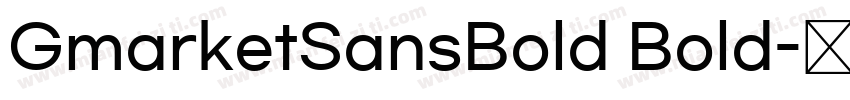 GmarketSansBold Bold字体转换